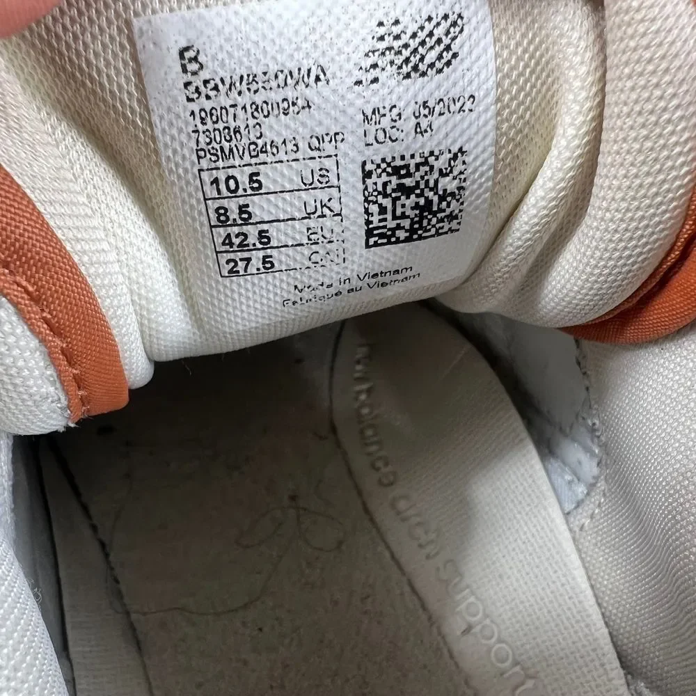 New Balance 550 White‎ Brown Tan Retro Basketball Sneakers Women's Size 10.5